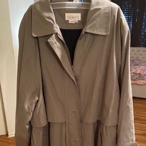 SUE BRETT Long Women's Vintage Grey Trench Coat